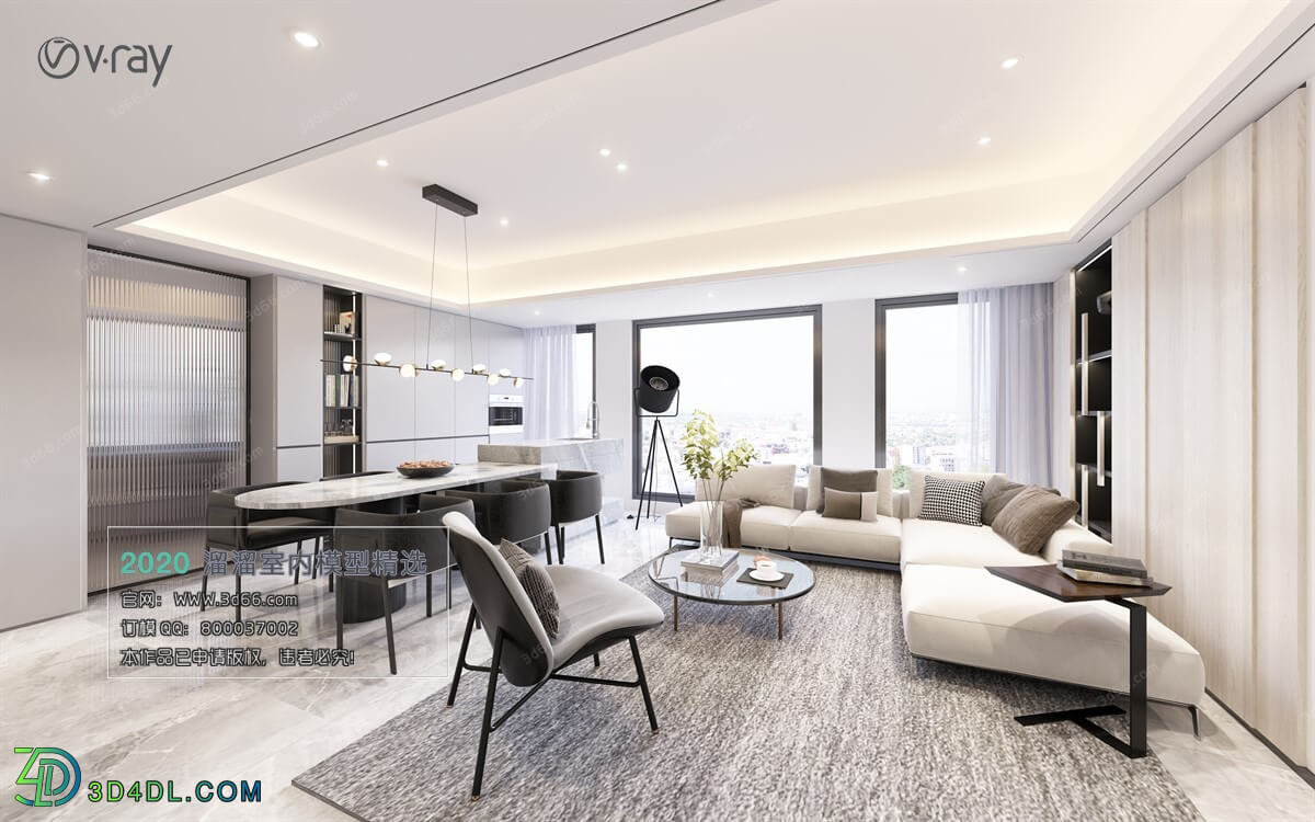 3D66 2020 Living Room Modern Style A006