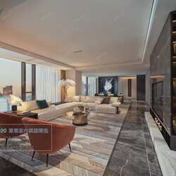 3D66 2020 Living Room Modern Style A016 
