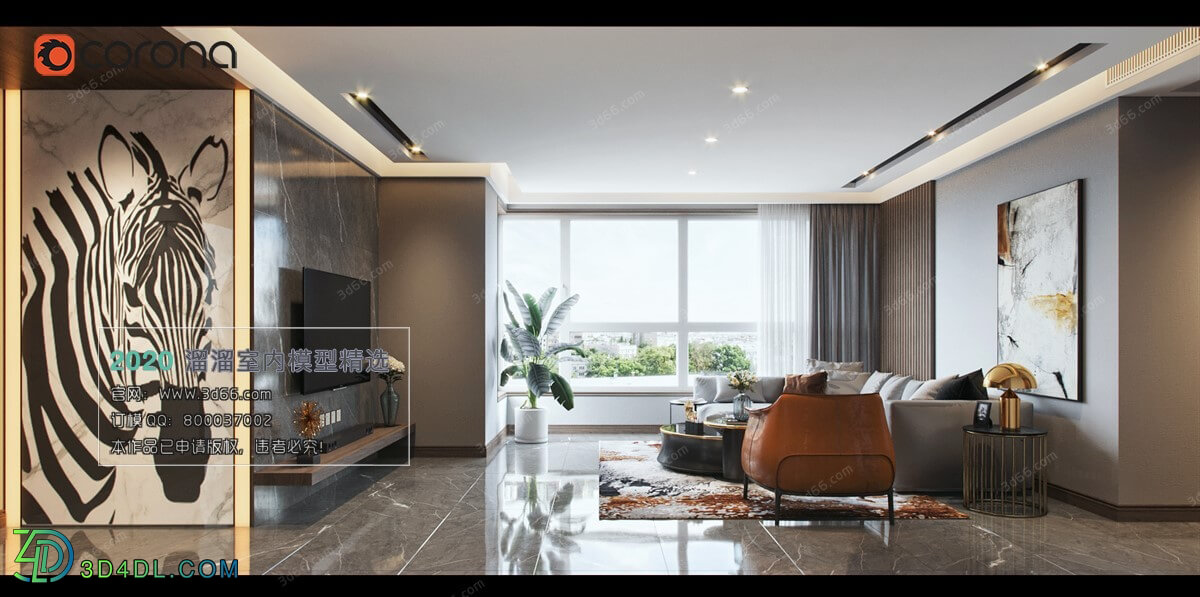 3D66 2020 Living Room Modern Style A076