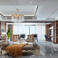 3D66 2020 Living Room Modern Style A077 