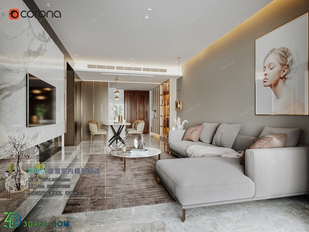 3D66 2020 Living Room Modern Style A129