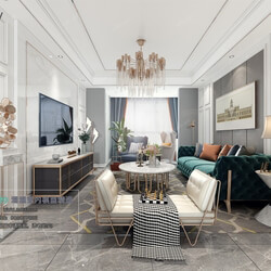 3D66 2020 Living Room Modern Style B001 