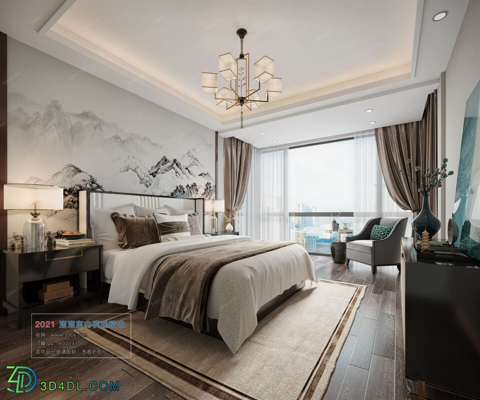 3D66 2021 Bedroom Chinese Style CrC002