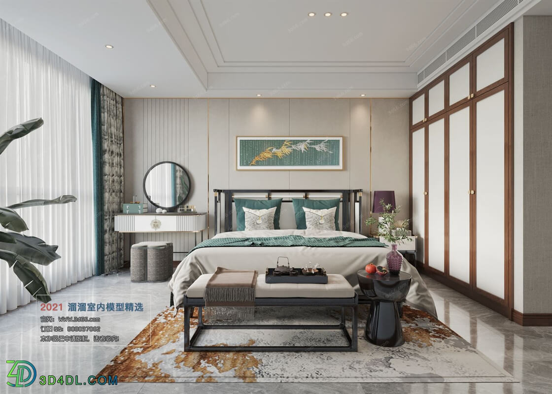 3D66 2021 Bedroom Chinese Style CrC005