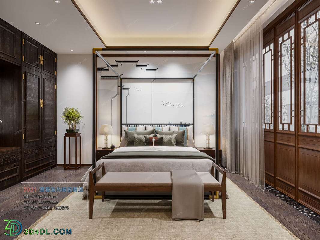 3D66 2021 Bedroom Chinese Style CrC010