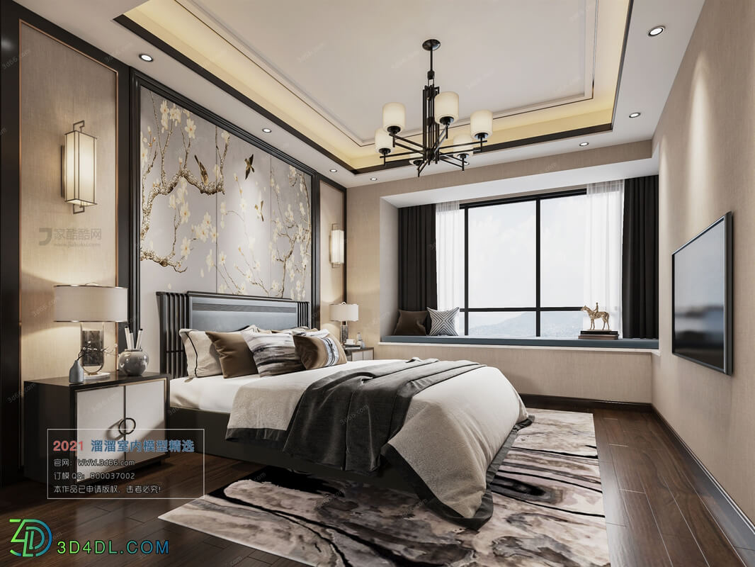 3D66 2021 Bedroom Chinese Style VrC001