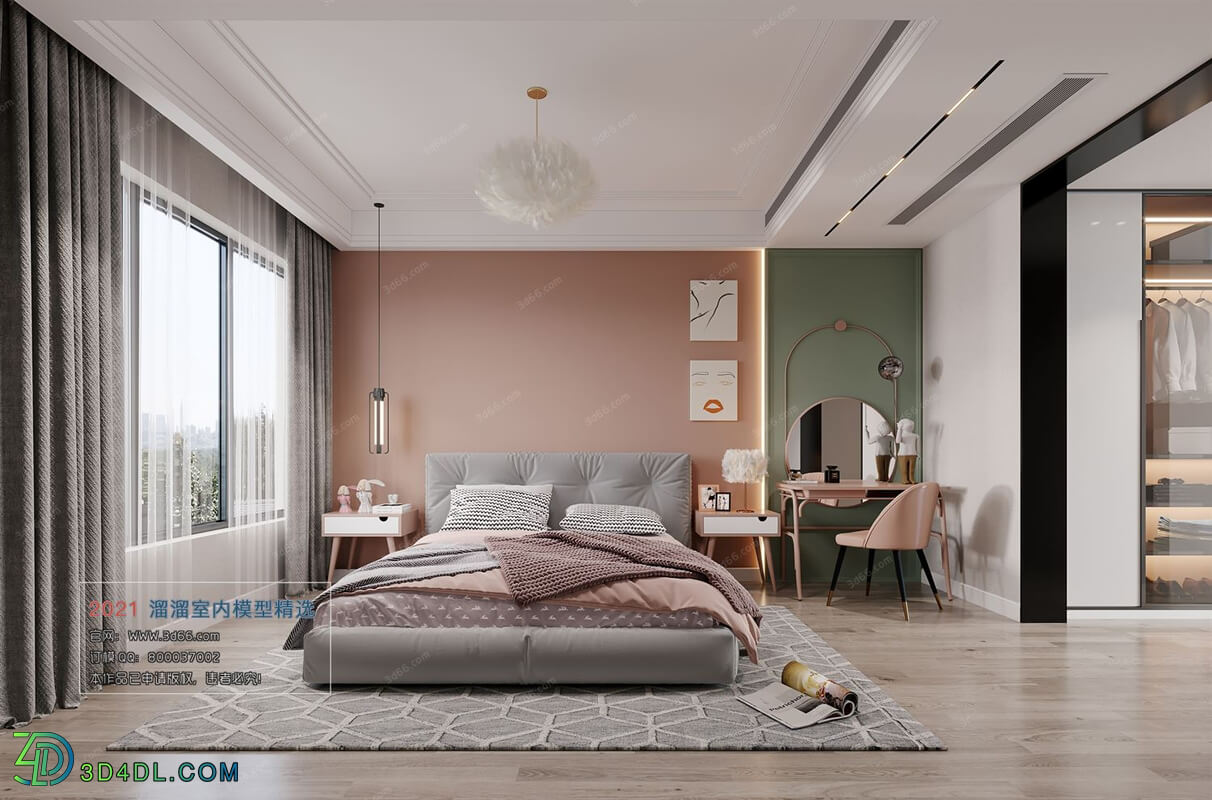 3D66 2021 Bedroom Nordic Style CrM003