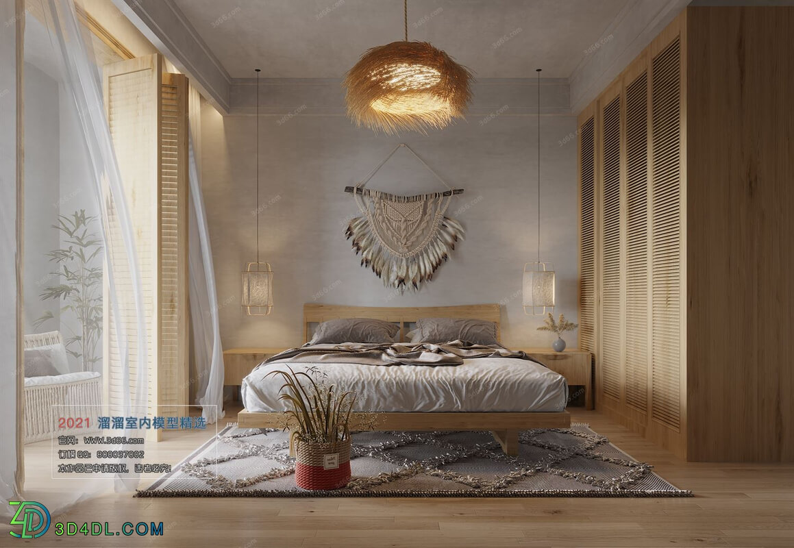 3D66 2021 Bedroom Nordic Style CrM013