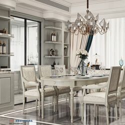 3D66 2021 Dining Room Kitchen American Style CrE001 