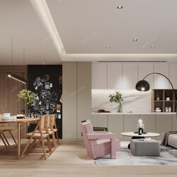 3D66 2021 Dining Room Kitchen Modern Style CrA009 