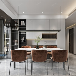 3D66 2021 Dining Room Kitchen Modern Style CrA013 