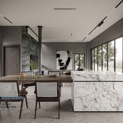 3D66 2021 Dining Room Kitchen Modern Style CrA016 