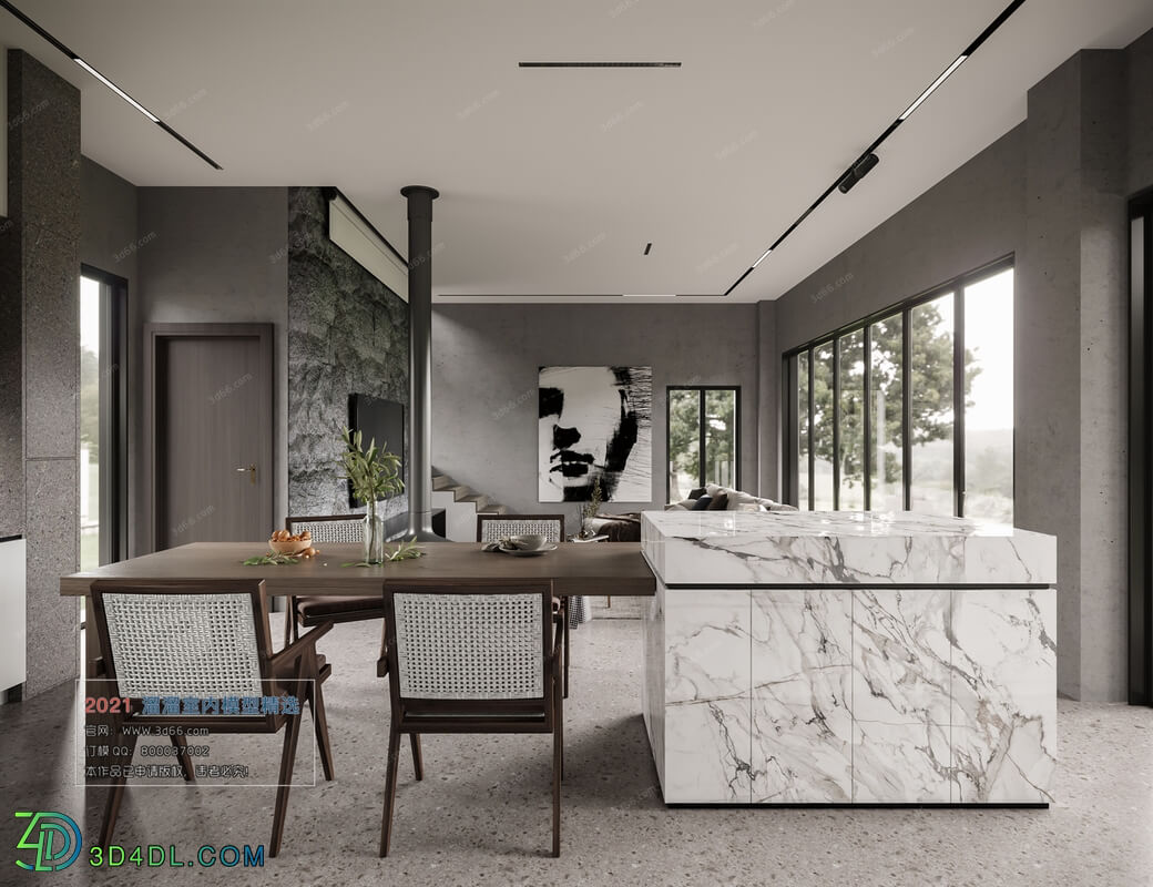 3D66 2021 Dining Room Kitchen Modern Style CrA016