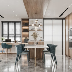 3D66 2021 Dining Room Kitchen Modern Style CrA021 
