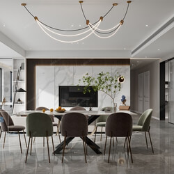 3D66 2021 Dining Room Kitchen Modern Style CrA034 