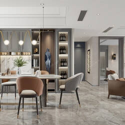3D66 2021 Dining Room Kitchen Modern Style VrA002 