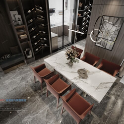 3D66 2021 Dining Room Kitchen Modern Style VrA008 