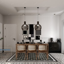 3D66 2021 Dining Room Kitchen Nordic Style CrM002 