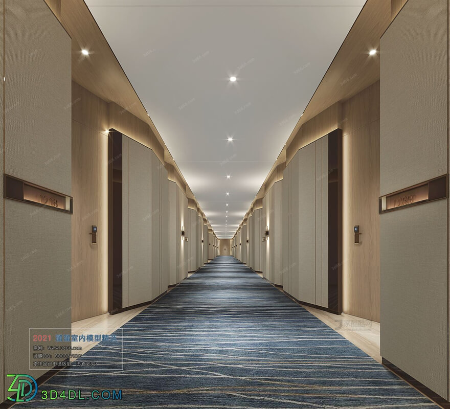 3D66 2021 Elevator Lobby Aisle Modern Style CrA001