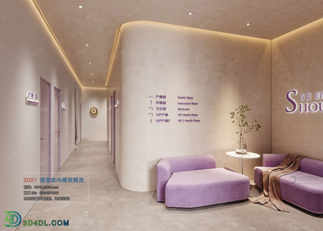 3D66 2021 Elevator Lobby Aisle Modern Style CrA005