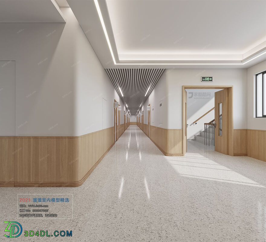 3D66 2021 Elevator Lobby Aisle Modern Style CrA006