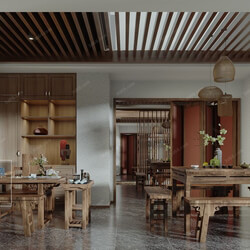 3D66 2021 Hotel Teahouse Cafe Chinese Style CrC001 