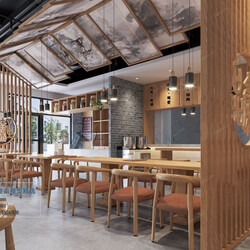 3D66 2021 Hotel Teahouse Cafe Chinese Style CrC004 