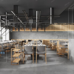 3D66 2021 Hotel Teahouse Cafe Industrial Style CrH001 