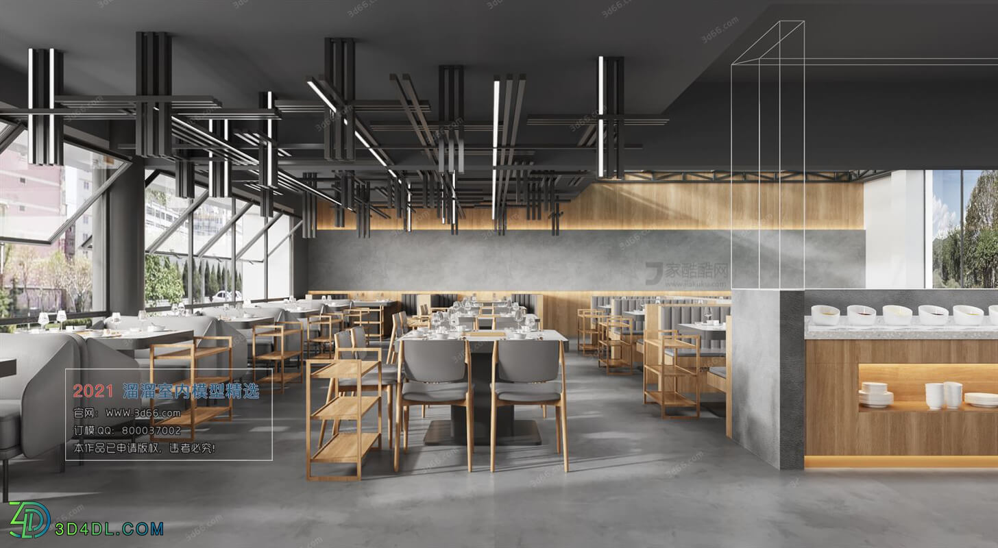 3D66 2021 Hotel Teahouse Cafe Industrial Style CrH001