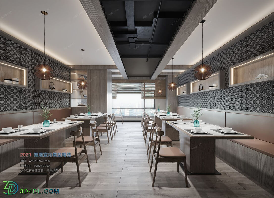3D66 2021 Hotel Teahouse Cafe Modern Style CrA001