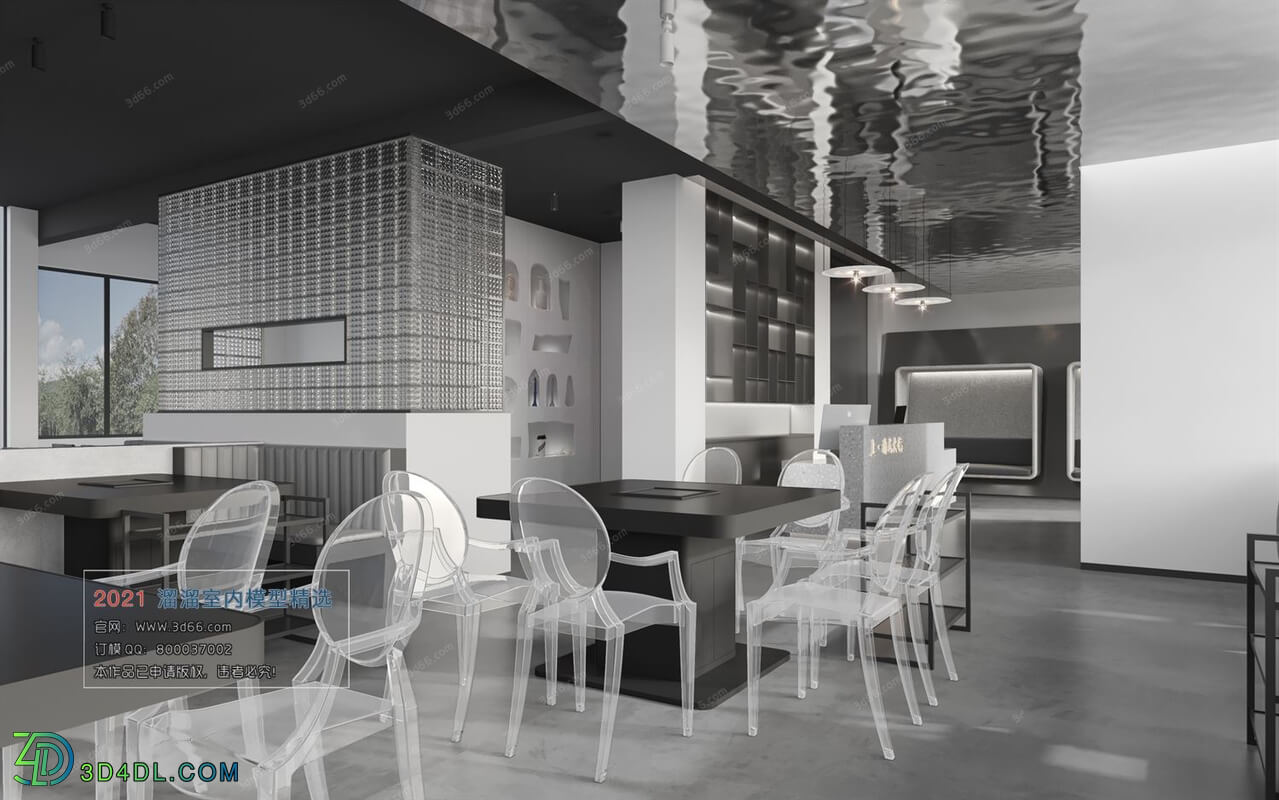 3D66 2021 Hotel Teahouse Cafe Modern Style CrA009