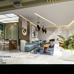 3D66 2021 Hotel Teahouse Cafe Modern Style VrA001 