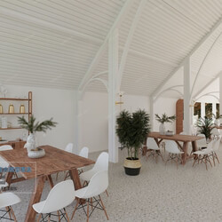 3D66 2021 Hotel Teahouse Cafe Nordic Style CrM001 