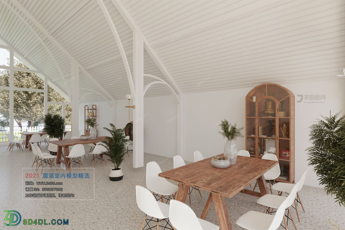 3D66 2021 Hotel Teahouse Cafe Nordic Style CrM001