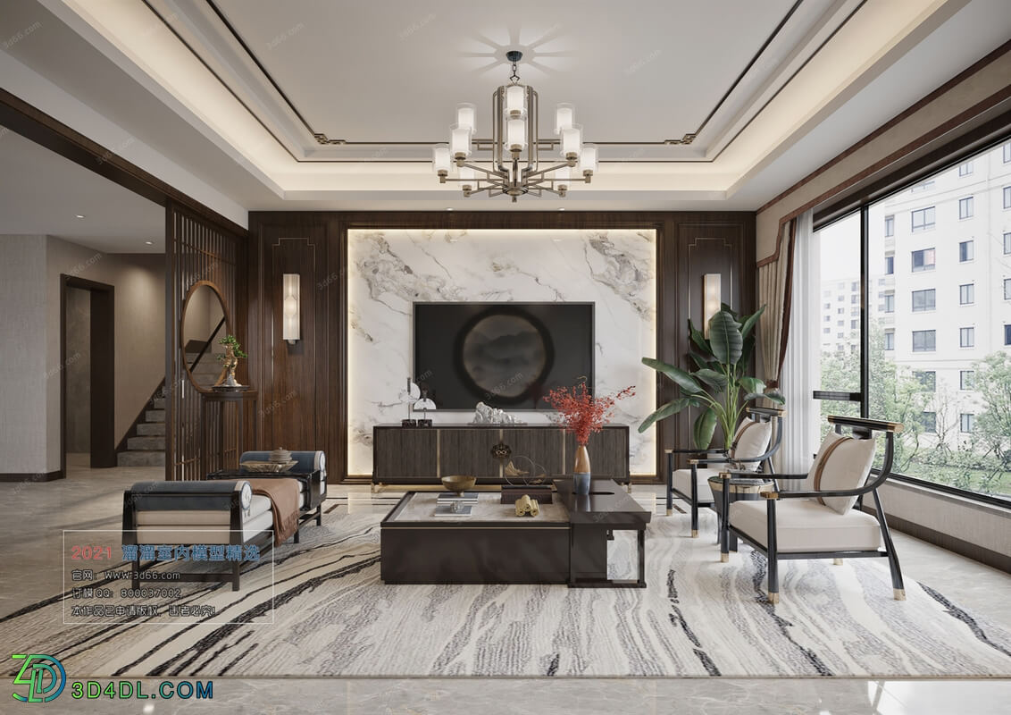 3D66 2021 Living Room Chinese Style CrC001