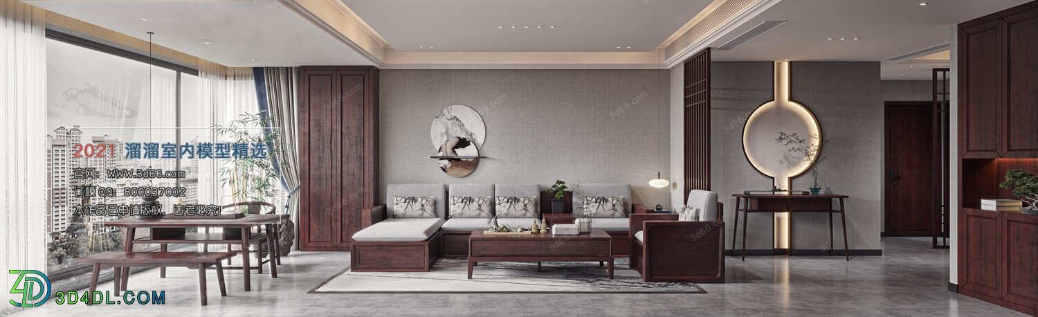 3D66 2021 Living Room Chinese Style CrC006
