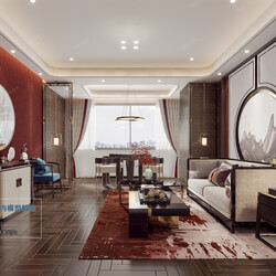 3D66 2021 Living Room Chinese Style VrC002 