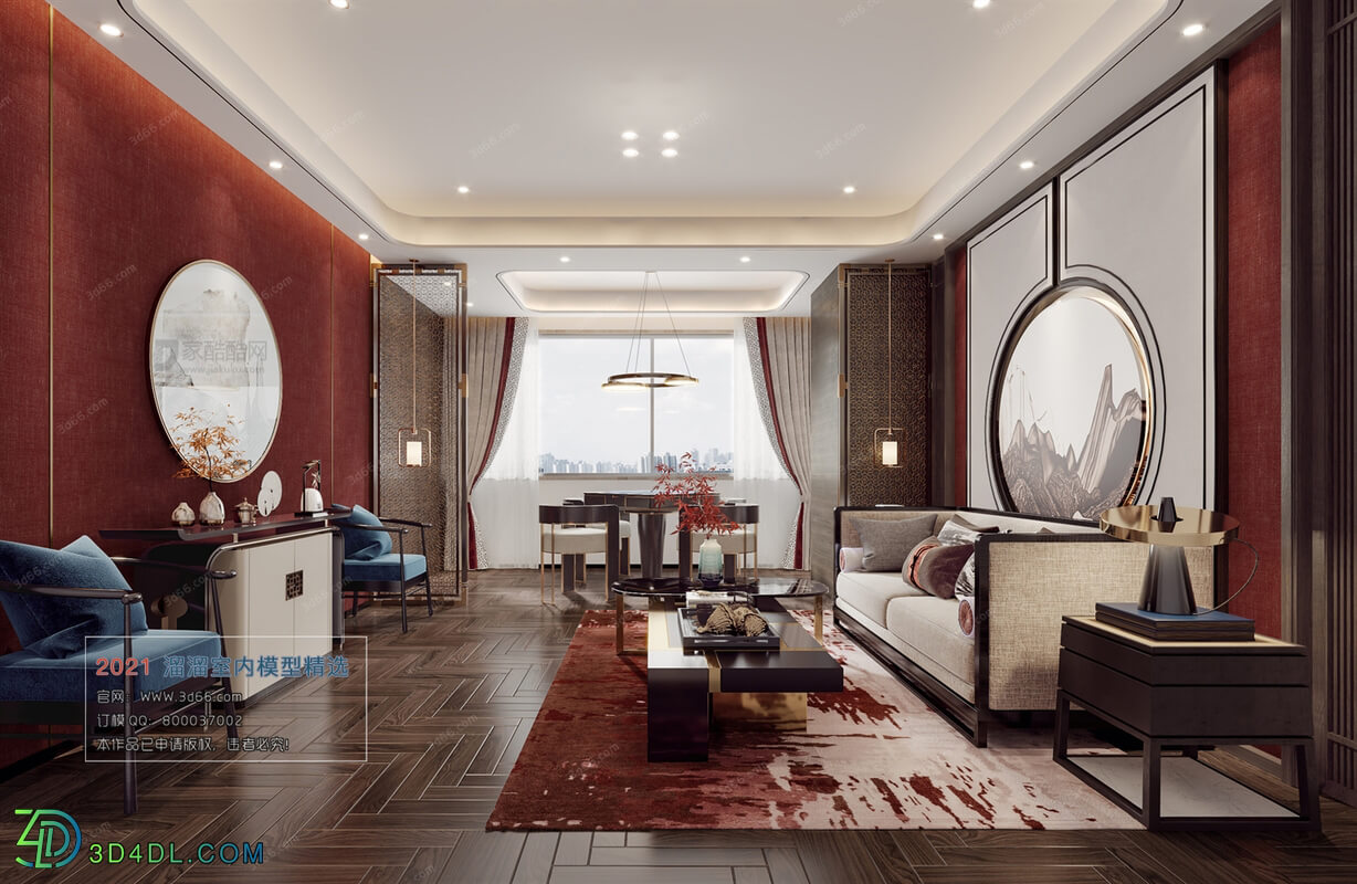 3D66 2021 Living Room Chinese Style VrC002
