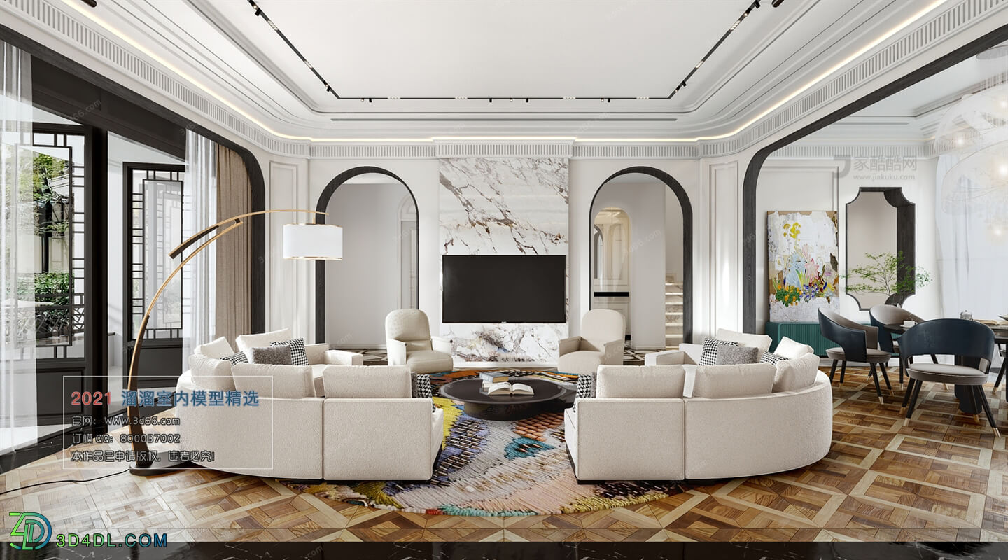 3D66 2021 Living Room Chinese Style VrC003