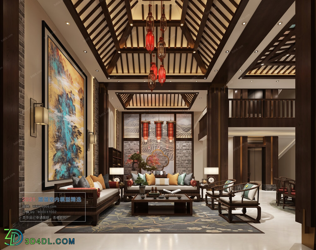 3D66 2021 Living Room Chinese Style VrC005