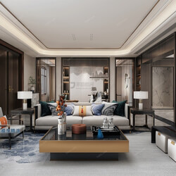 3D66 2021 Living Room Chinese Style VrC007 