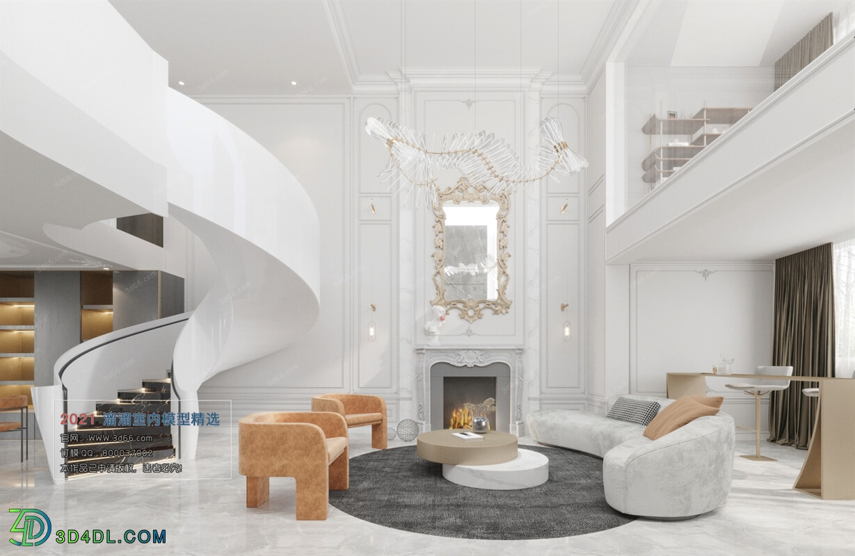 3D66 2021 Living Room European Style CrD014