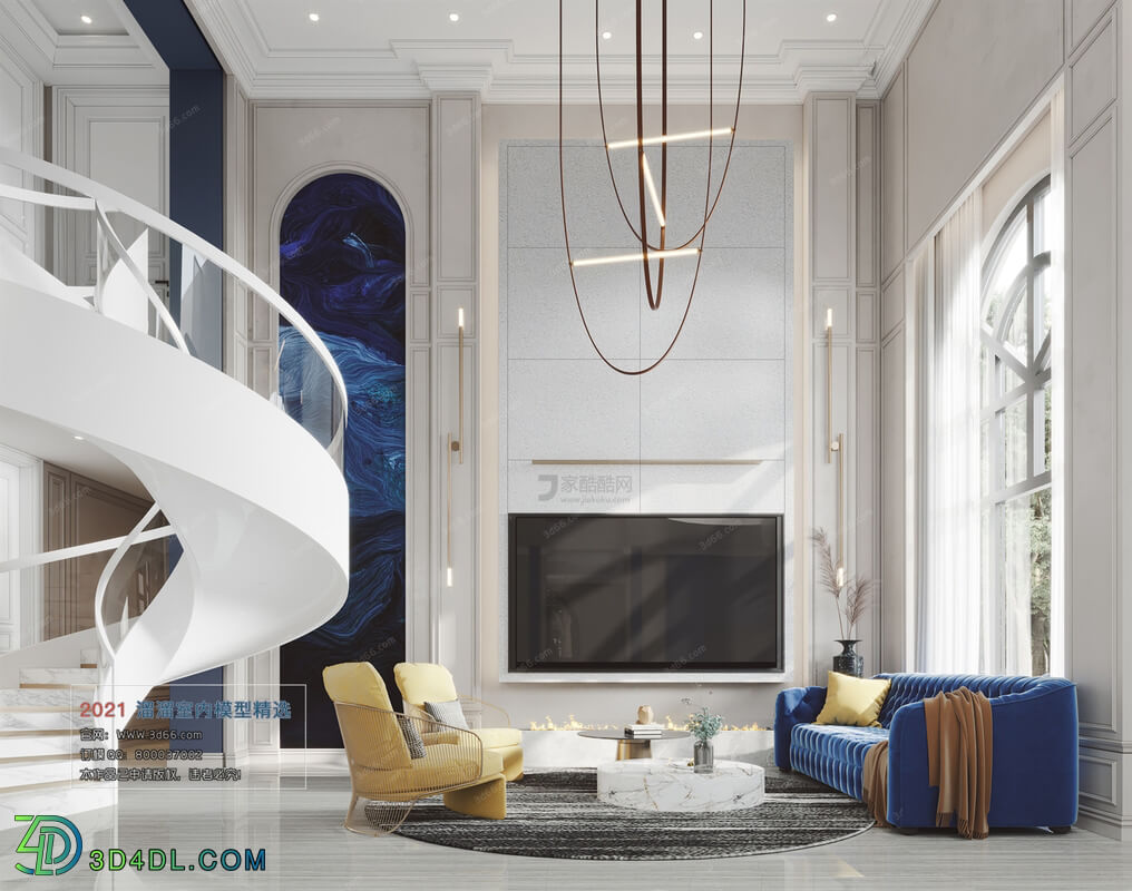 3D66 2021 Living Room European Style CrD015