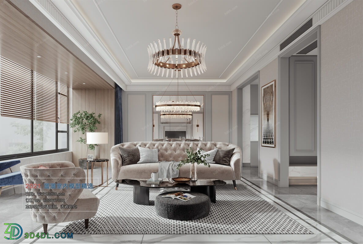 3D66 2021 Living Room European Style CrD017