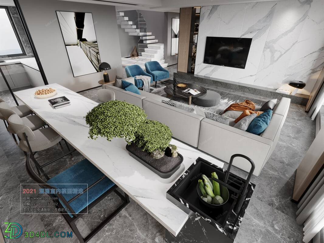 3D66 2021 Living Room Modern Style CrA035