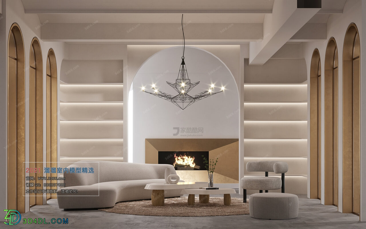 3D66 2021 Living Room Modern Style CrA085