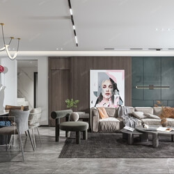 3D66 2021 Living Room Modern Style VrA019 