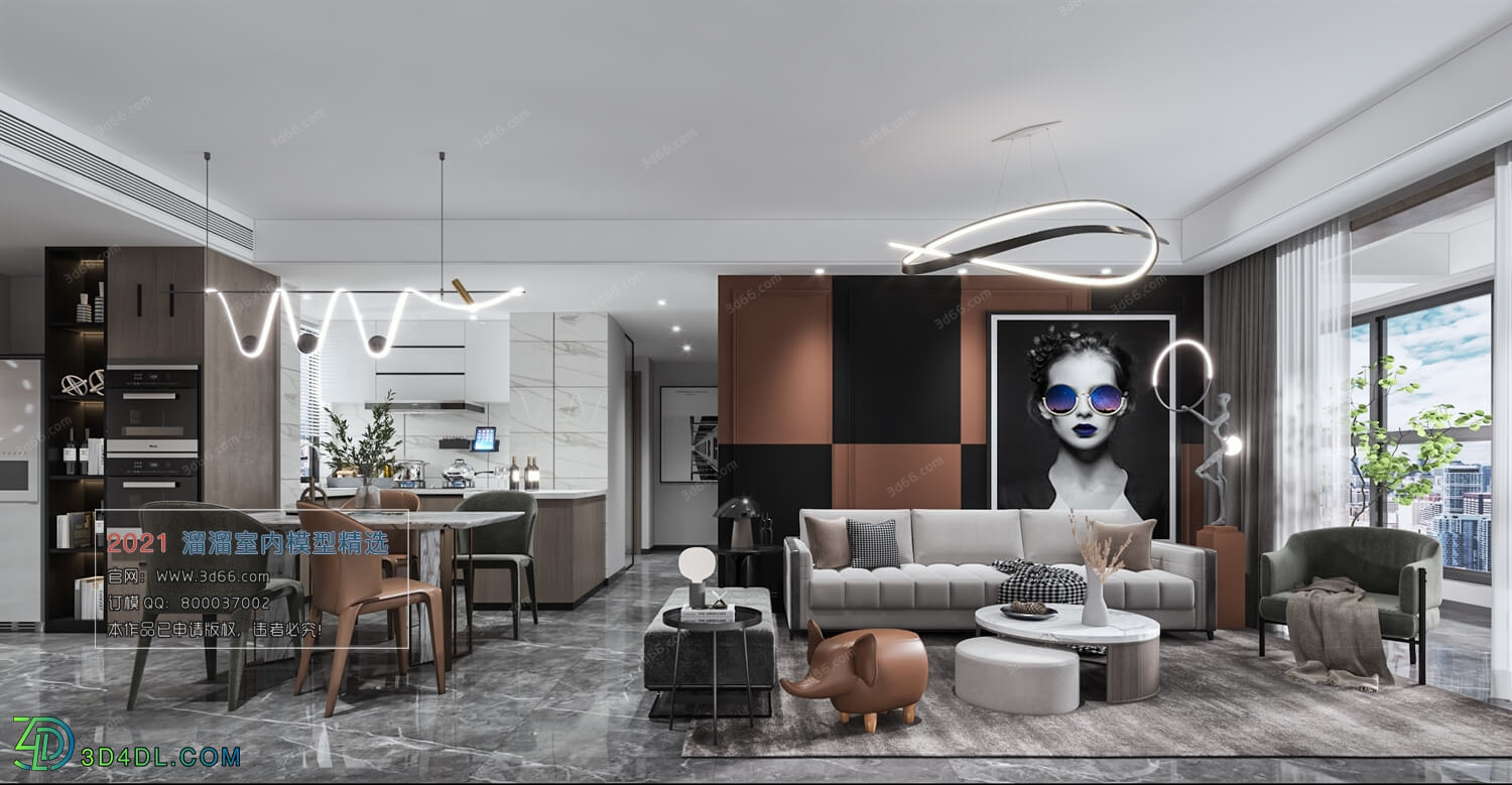 3D66 2021 Living Room Modern Style VrA023