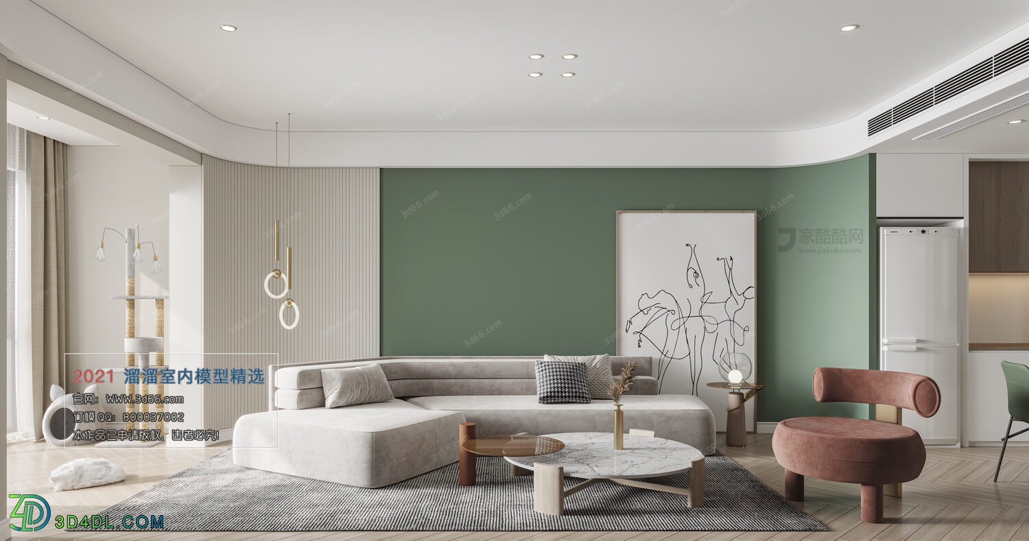 3D66 2021 Living Room Nordic Style CrM016