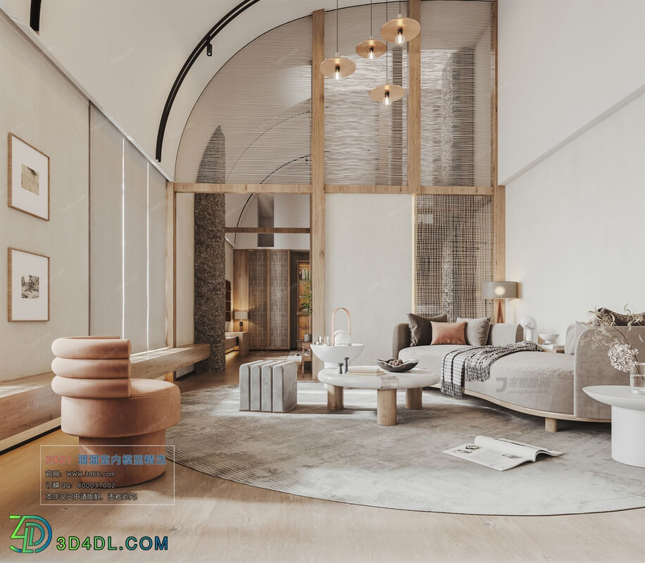 3D66 2021 Living Room Nordic Style CrM019